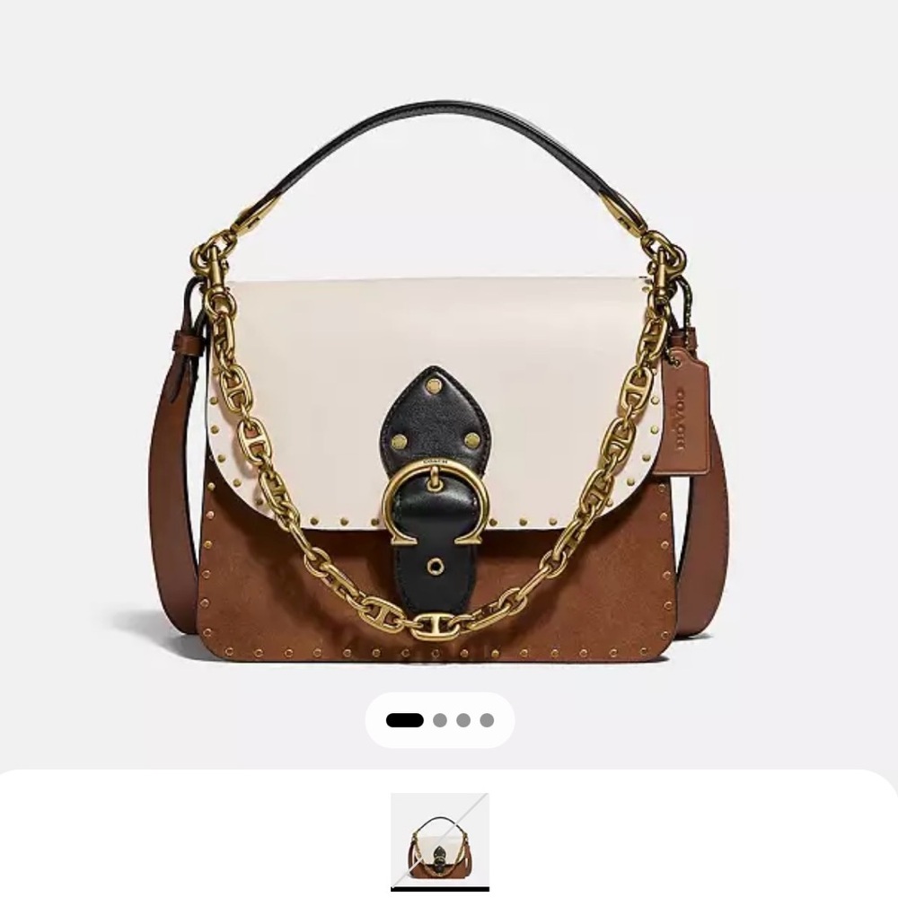 COPY - coach beat saddle bag with rivets